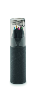 Logotrade mainoslahja tuotekuva: 6 mustaa värikynää