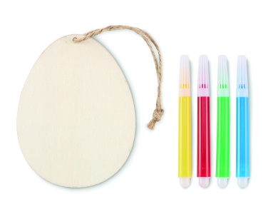 Logotrade liikelahjat mainoslahjat tuotekuva: Puinen munamaalaussetti