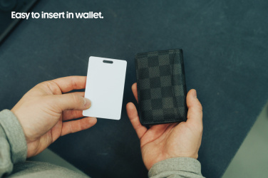 Logo trade mainoslahja kuva: Findcard RCS kierrätysmuovinen tavaranseurantakortti