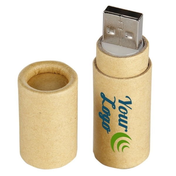 Logo trade mainoslahja kuva: Pahvista valmistettu USB-tikku