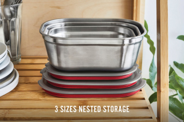 Logotrade mainoslahja ja liikelahja kuva: Black+Blum 3-osainen ateriarasiasetti – S, M, L