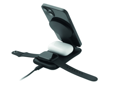 Logotrade liikelahja tuotekuva: 3 in 1 langaton laturi 15W