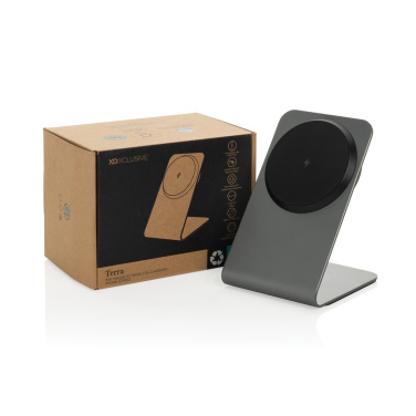 Logo trade liikelahja mainoslahja tuotekuva: Terra alumiininen 15 W:n magneettinen langaton latausteline