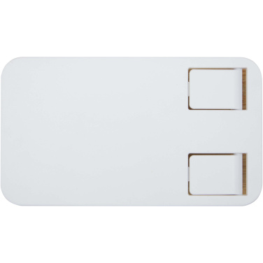 Logotrade mainoslahjat kuva: Alfirk kierrätetystä muovista valmistettu kokoontaitettava pöytäpuhelinjalusta bambuyksityiskohdilla