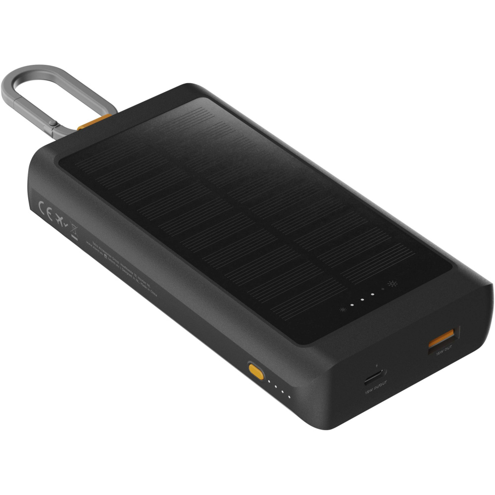 Logotrade mainoslahja ja liikelahja kuva: Xtorm XG2S101 Go2 aurinkovaravirtalähde valolla, 10 000 mAh ja 15 W