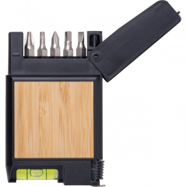 Logo trade mainoslahja kuva: 3 metrin mittanauha ja vatupassi HALIFAX