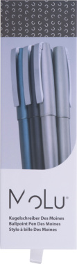 Logotrade mainoslahjat ja liikelahjat tuotekuva: Metallinen kuulakärkikynä Des Moines MoLu