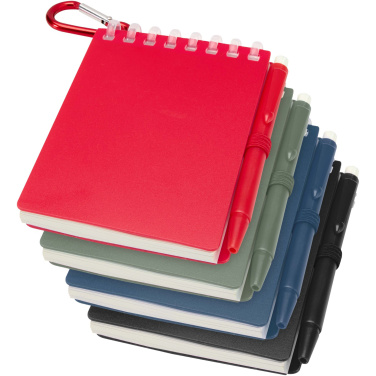 Logotrade liikelahja mainoslahja kuva: Lig Mini kierrätetystä muovista valmistettu pehmeäkantinen muistikirja ja kuulakärkikynäsetti (musta muste)