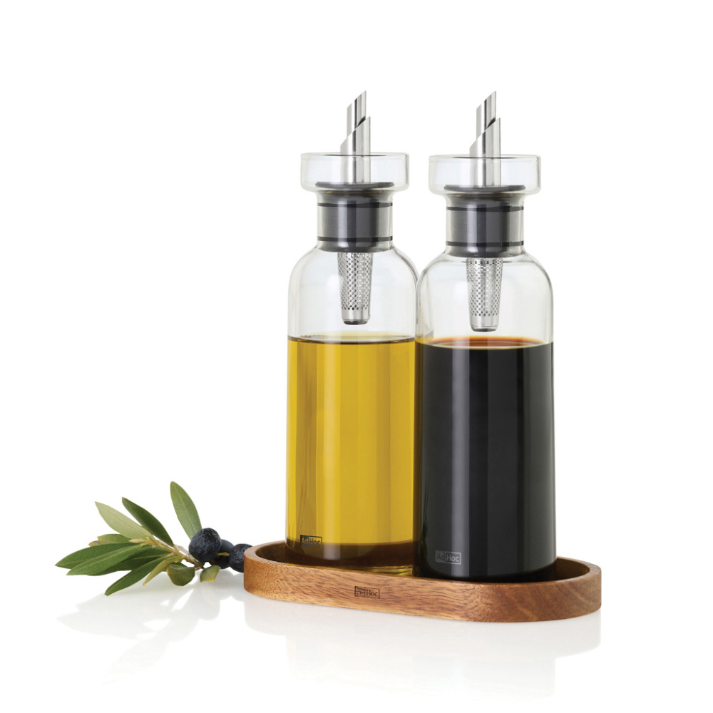 Logotrade mainoslahjat ja liikelahjat tuotekuva: AdHoc Menage AromaPour öljy- ja etikkapullosetti 300 ml