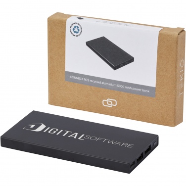 Logotrade firminės dovanos nuotrauka: Prijunkite 5000 mAh perdirbto aliuminio maitinimo bloką