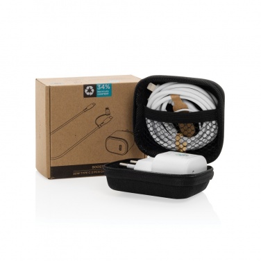 Logotrade reklaminiai produktai nuotrauka: Boost RCS reycled PET 20W tipo C 2 vnt įkrovimo rinkinys