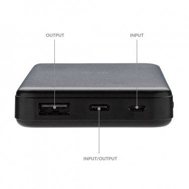 Logotrade reklaminės dovanos nuotrauka: RCS perdirbto plastiko 5 000 mAh 5 W belaidis maitinimo blokas