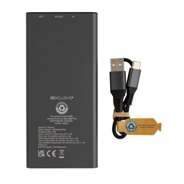 Logotrade dovana nuotrauka: Terra RCS perdirbtas 18W aliuminio 10000 maitinimo blokas 10W