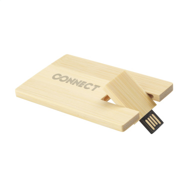 Logotrade reklaminiai produktai nuotrauka: Kreditinė kortelė USB Bamboo 32 GB