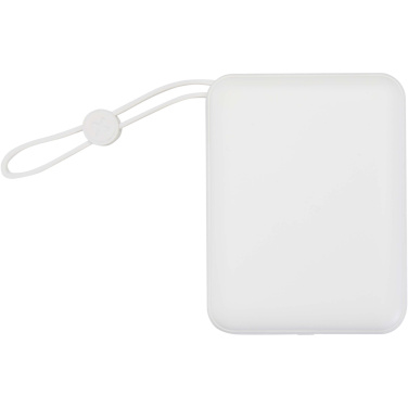 Logotrade firminės dovanos nuotrauka: „Acrux“ 10 000 mAh 35 W planšetinio kompiuterio išorinė baterija su integruotu C tipo laidu – pagaminta iš perdirbto plastiko