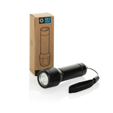 Logotrade verslo dovanos nuotrauka: „Flara RSC“ perdirbto plastiko USB įkraunamas žibintuvėlis