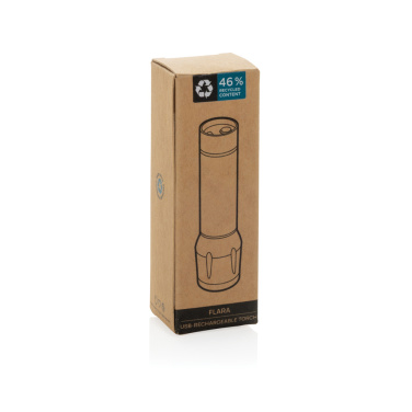 Logotrade verslo dovanos nuotrauka: „Flara RSC“ perdirbto plastiko USB įkraunamas žibintuvėlis