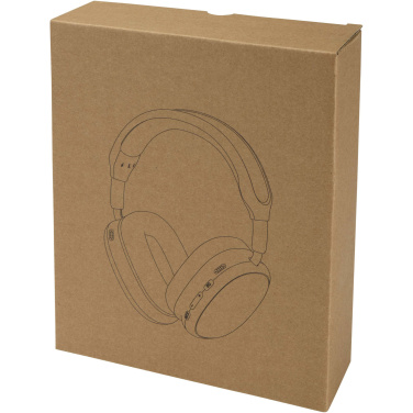 Logotrade reklaminės dovanos nuotrauka: „Alzir“ perdirbto plastiko belaidės „Bluetooth®“ ausinės, dedamos ant ausies