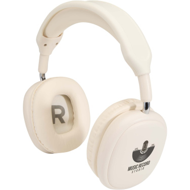 Logotrade firminės dovanos nuotrauka: „Alzir“ perdirbto plastiko belaidės „Bluetooth®“ ausinės, dedamos ant ausies