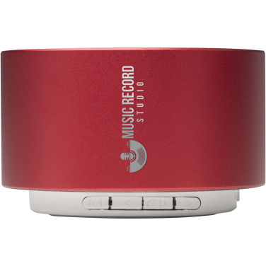 Logotrade dovana nuotrauka: „Ankaa“ 3 W perdirbto aliuminio belaidis „Bluetooth®“ garsiakalbis