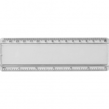 Logotrade korporatīvās dāvanas foto: Ellison 15 cm plastmasas ieliktņa lineāls