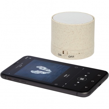 Logotrade korporatīvās dāvanas foto: Kikai kviešu salmu Bluetooth® skaļrunis
