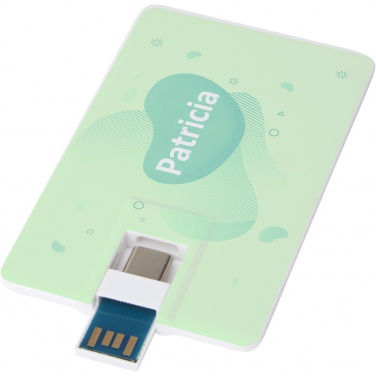 Logotrade biznesa dāvanas foto: Duo plāns 64 GB USB disks ar Type-C un USB-A 3.0