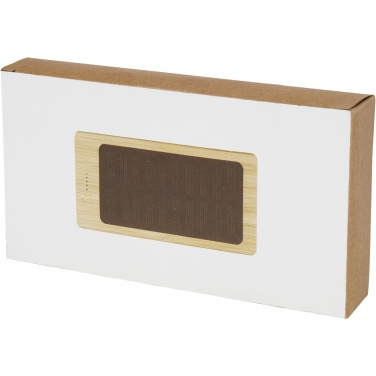 Logotrade biznesa dāvanas foto: Alata 8000 mAh bambusa saules enerģijas banka