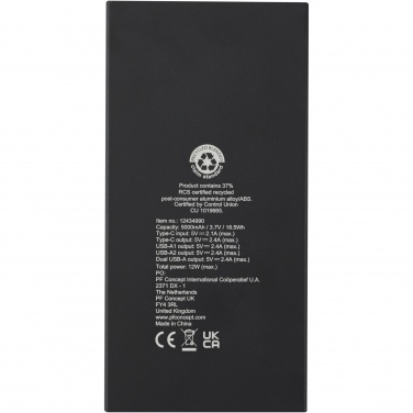 Logotrade biznesa dāvanas foto: Pievienojiet 5000 mAh pārstrādāta alumīnija barošanas bloku