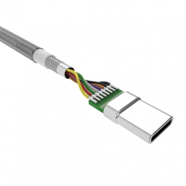 Logotrade biznesa dāvanas foto: Neilona datu pārraides kabelis LK30 Type - C Quick Charge 3.0