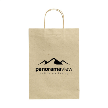 Logotrade biznesa dāvanas foto: Leaf It Bag pārstrādāts zāles papīrs (120 g/m²) L