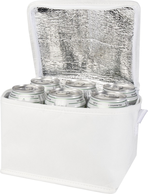 Logotrade korporatīvās dāvanas foto: Spectrum 6-kanniņu otrreizēji pārstrādāts neaustais aukstummaiss 4L