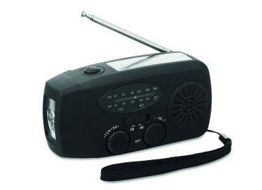 Logotrade biznesa dāvanas foto: Pārnēsājams radio SOS ar LED lukturīti