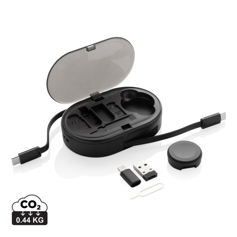 Logotrade korporatīvās dāvanas foto: Chargevix RCS rplastic daudzfunkcionāls 60W uzlādes komplekts