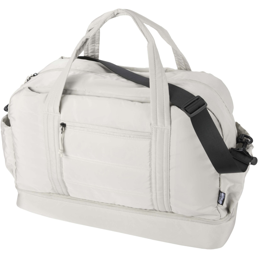 Logotrade biznesa dāvanas foto: Puffer GRS pārstrādāta sporta soma ar izolētu pamatni 30L