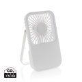 Aervina RCS pārstrādātas plastmasas uzlādējams galda ventilators, balts