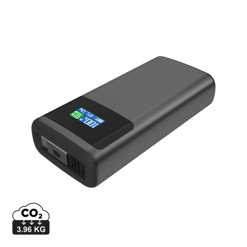 Logotrade dāvanas foto: Quantum RCS īpaši ātra PD45W 10.000mAh pārnēsājamā baterija ar ekrānu