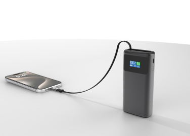 Logotrade korporatīvās dāvanas foto: Quantum RCS īpaši ātra PD45W 10.000mAh pārnēsājamā baterija ar ekrānu