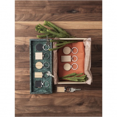 Лого трейд pекламные подарки фото: Круглый брелок Giovanni из бука