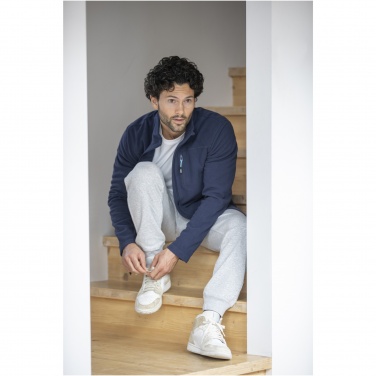 Логотрейд pекламные подарки картинка: Мужская флисовая куртка Amber на молнии из переработанных материалов по стандарту GRS