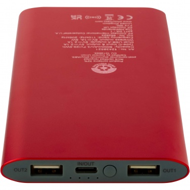 Логотрейд pекламные продукты картинка: Juice портативное зарядное устройство Type-C из переработанного алюминия емкостью 8000 мАч