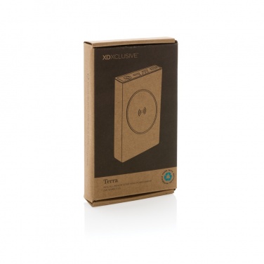 Лого трейд pекламные cувениры фото: Terra RCS переработанный алюминиевый внешний аккумулятор емкостью 5000 мАч, беспроводной, 5 Вт