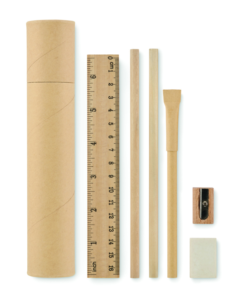 Лого трейд pекламные cувениры фото: Paper tube stationery set