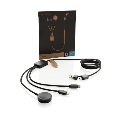 Логотрейд pекламные подарки картинка: Кабель для зарядки Terra RCS rPET 6-в-1 с зарядным устройством для часов