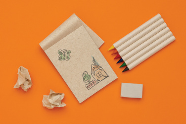 Логотрейд бизнес-подарки картинка: Набор цветных карандашей Micki GRS infinity из 6 предметов с блокнотом