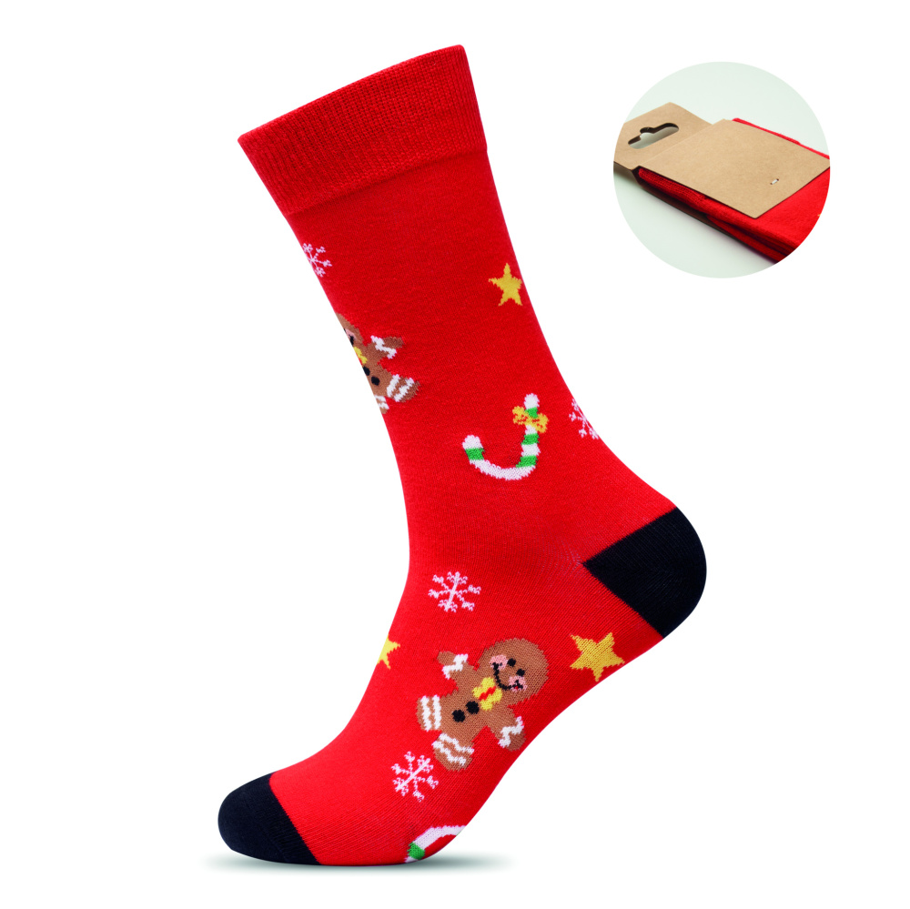 Лого трейд бизнес-подарки фото: Pair of Christmas socks L