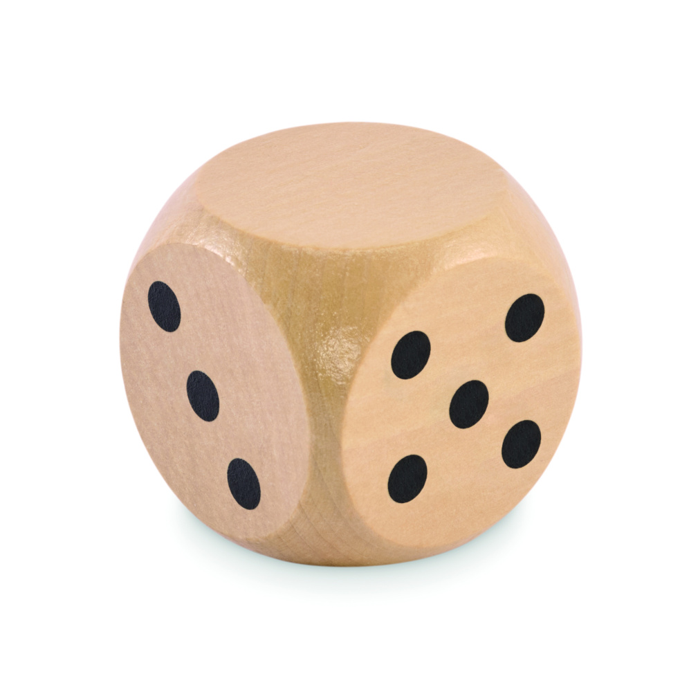 Логотрейд pекламные продукты картинка: Schima wooden dice 5cm dia