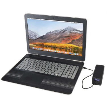 Лого трейд бизнес-подарки фото: Acamar портативное зарядное устройство для ноутбука из переработанного алюминия емкостью 20,000 мАч мощностью 70 Вт