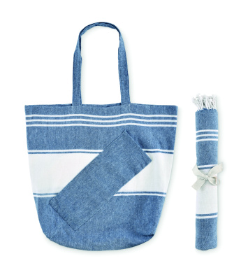 Логотрейд pекламные продукты картинка: Beach bag with hammam towel