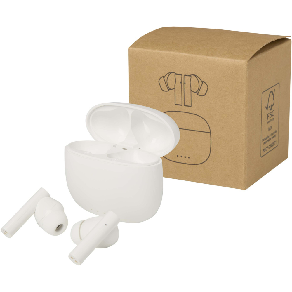 Лого трейд pекламные продукты фото: Alterf гарнитура True Wireless Bluetooth® из переработанной пластмассы с силиконовыми амбушюрами